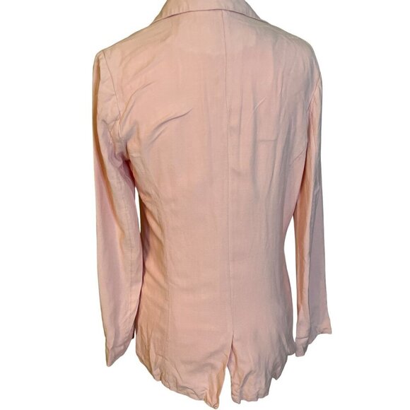 Charlie Holiday Elle LInen Blazer in Pink Lemonade 4 Womens Jacket - Picture 8 of 12